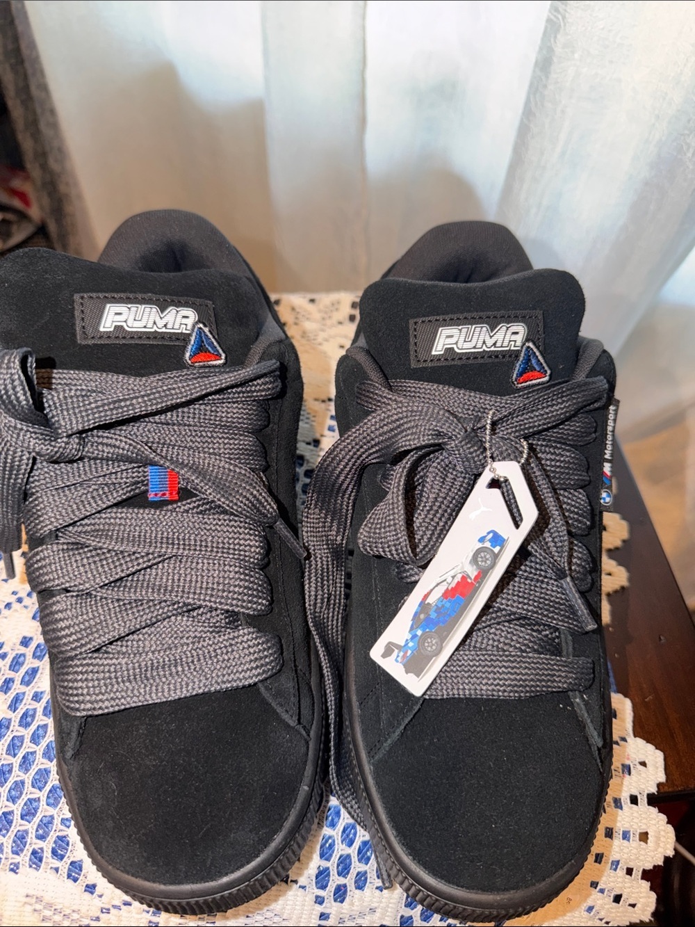 Puma BMW Motorsport Suede Sneakers with Red & Blue Accents